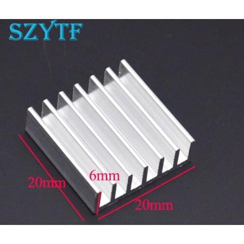 50pcs Heat sink 20*20*6MM (silver) high-quality radiator