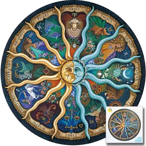 500-1000pcs/Box Colorful Round Puzzles Adult DIY Handmade Geometrical Photo Puzzle Decompression Toys Kids Educational Toys