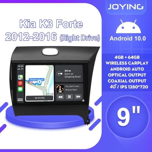 9"Autoradio 1 Din Android 10 Car Radio Stereo Head Unit Multimedia Player For Kia K3 Forte 2012-2016 Right Drive Carplay 4G