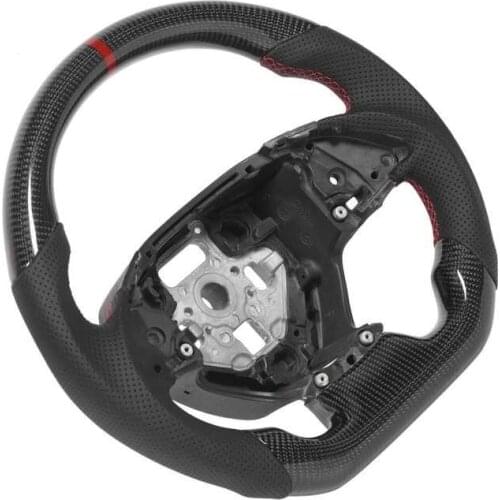 Car Steering Wheel car aFor ccessories Custom Carbon Fiber Steering Wheel Nappa Perforated Leather Fit For chevrolet Camaro