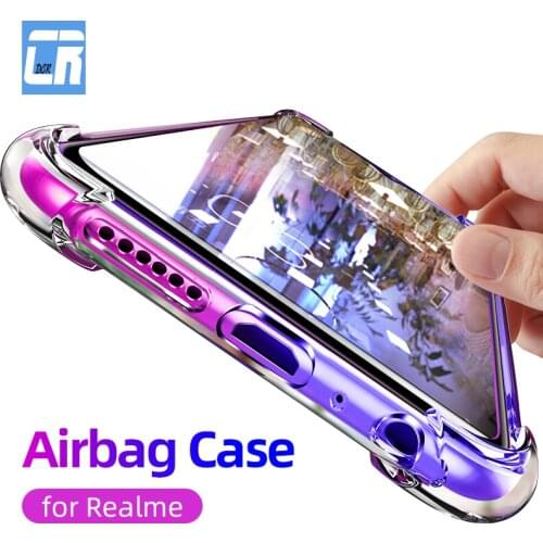 Case for OPPO Reno 4 3 Find X2 Pro A5 A9 2020 Transparent Airbag Phone Case for Realme X XT X3 X2 6 5 3 X50 Pro C3 C2 Back Cover