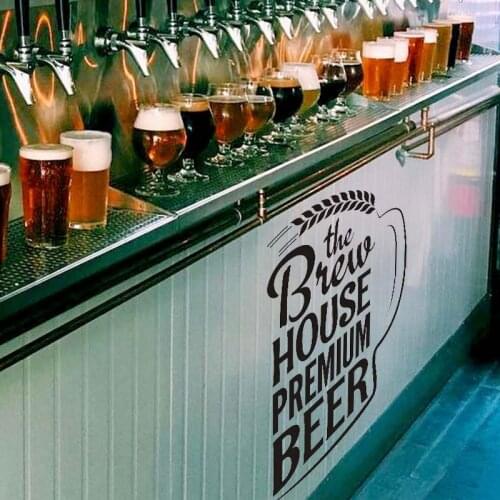Beer Shop Home Pub Bar Decor Wall Decor Poster Mug Wall Decal Sticker Vinyl For Window Door Mural