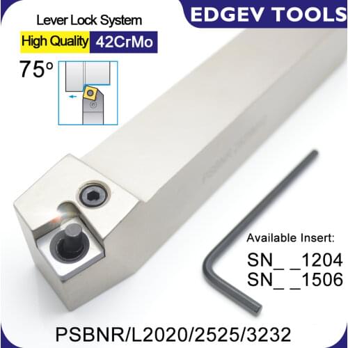 EDGEV Tool Holder PSBNR2525M12 PSBNL2525M12 CNC Metal Lathe Accessories External Turning Toolholder For SNMG120404/08