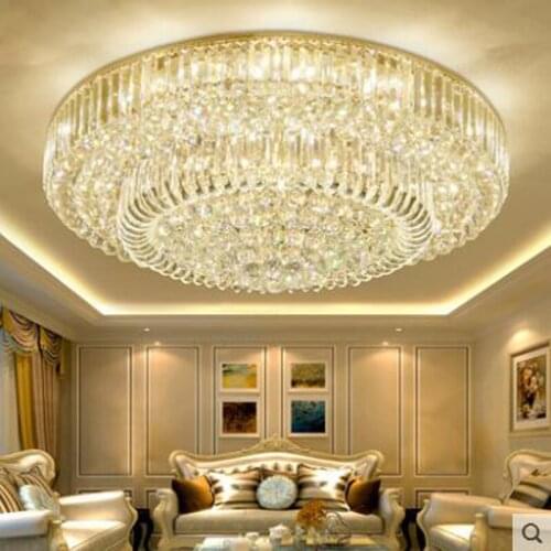 Living Room Crystal Lamps Continental Round LED Ceiling Lamps Atmosphere Dining Room Lamps Bedroom Lamps Modern Simple Lighting