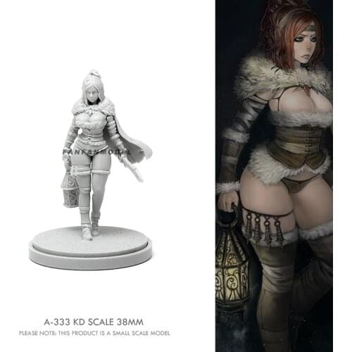 38mm Resin model kits Beauty Soldier figure self-assembled A-333