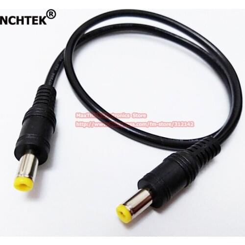 NCHTEK Dual DC 5.5*2.1mm Male to DC 5.5*2.1mm Male Plug Power Supply Adapter Cable About 50CM/Free DHL Shipping/200PCS