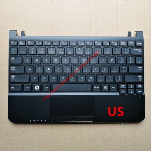 Russian/US new laptop keyboard with touchpad palmrest for Samsung NC110 NC210
