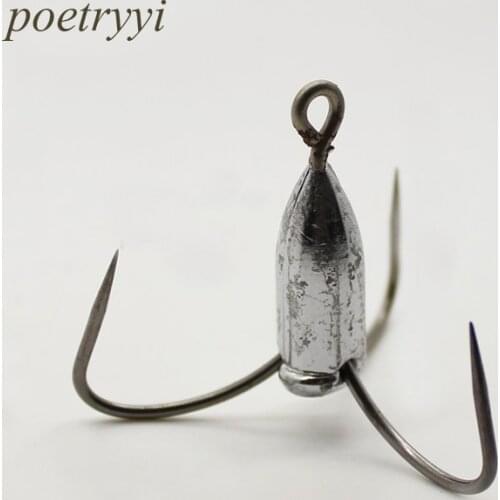 POETRYYI Sharp Back Weighted Worm Hook with Coil Keeper Butt Weight Hook fr Bass Explosion Hooks For Carp Fishing 50
