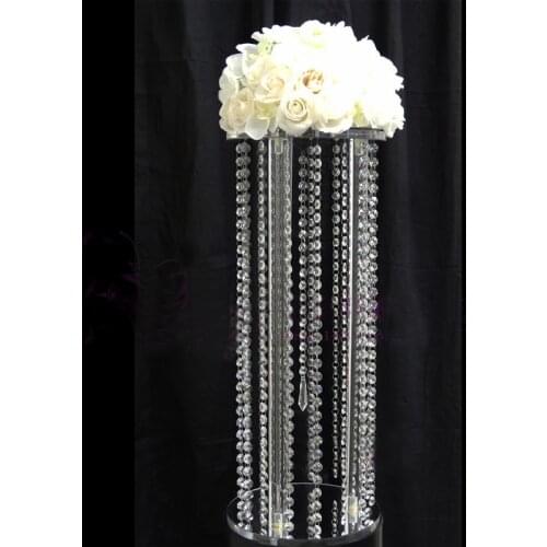 50cm Tall Clear Acrylic Flower Stand Table Chandelier Wedding Centerpiece 10 pcs/lot
