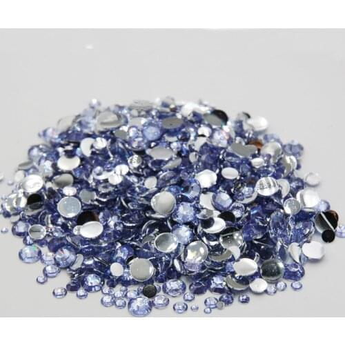 Mixed Sizes Rhinestones For Bag Shose Light Amethyst Color Nail Design Acrylic Strass Nail Art Decoration Glue On rhinestone