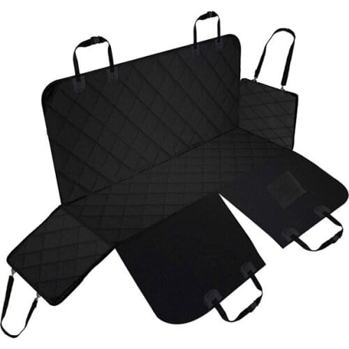 Quilted Mesh Waterproof 600D Oxford Cloth Back Seat Big Ears with Zipper Middle Zipper Hammock Car Pet Pad Car Seat Protector
