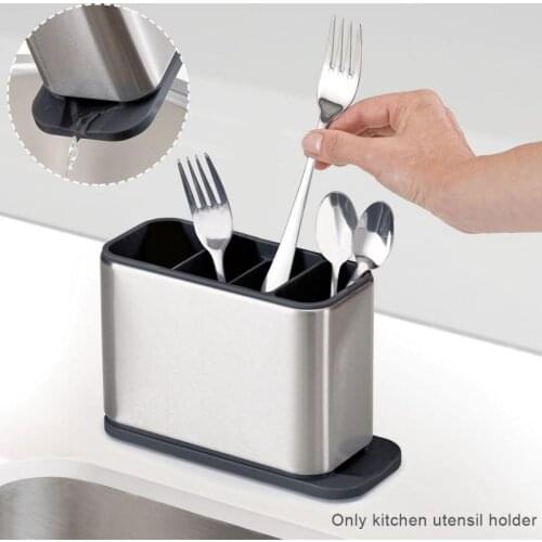 Flatware Cutlery Drainer Stainless Steel Kitchen Utensil Holder Home Multifunction Anti Rust Cooking Multi Slot Cutlery Drainer