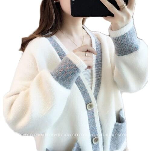 Trending Products Sweater Large Size Fur Coat Women Knitting Outerwear Autumn/Winter Double-sided Imitate Mink Cashmere Tops 381