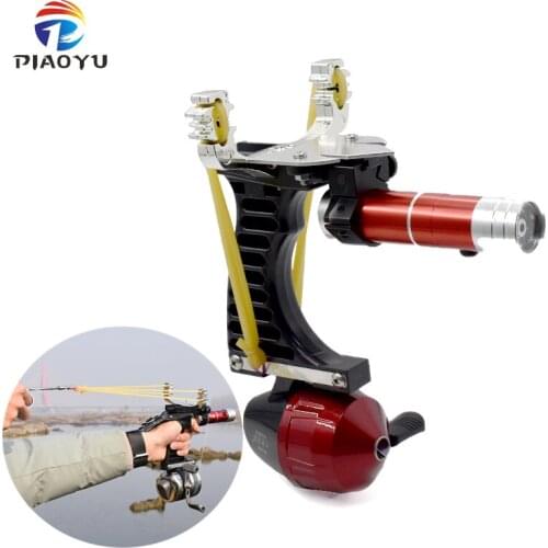 Upgraded Challenger Slingshot Alloy Head Powerful Fish Shooting Slingshot Set with Rubber Band Professional Hunting Catapult