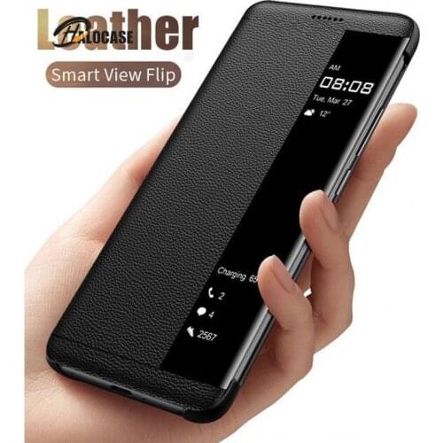 Smart Case Flip Leather Window View Cases for Xiaomi Redmi 9 8 9A 9C 8A Cover for Xiaomi MI Note 10 9 Lite Redmi Note 9 Pro 9s