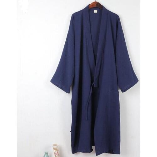 Japanese kimono Pajama robes Samurai clothing Men Sleepwear Spring
