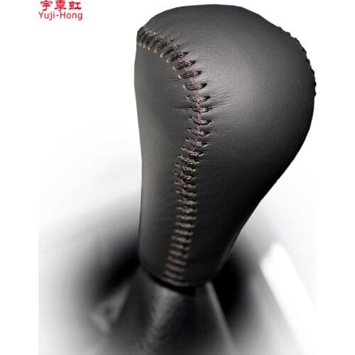 Yuji-Hong Car Gear Covers Case for Nissan NV200 1.6MT Manual Shift Collars Genuine Leather Car Cover Hand-stitched Styling