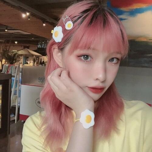 20 PCS/lot Lovely Chic Egg Sweet Yellow Elastic Hair Rope Hair Clip Hair Grip Barrettes Hairpin Hair Accessories for Women