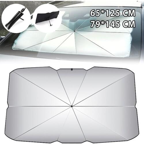 1PC Foldable Car Sun Umbrella Interior Windshield Sunshade Cover Front Window UV Protection Shade Curtain Parasol CarAccessories