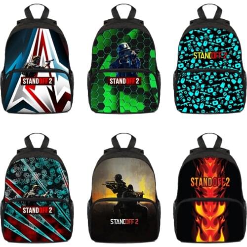 3D Print Standoff 2 Backpacks Children War Shooting Game School Bags 12/16Inch Anime High Quality Book Bag Boys Girls Travel Bag