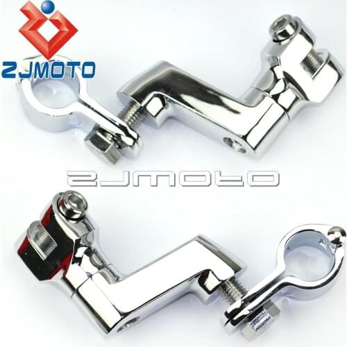 38mm Engine Guard Footpeg Clamps For Harley Honda Bobber Chopper Footrests 1-1/2" Mount Clamps