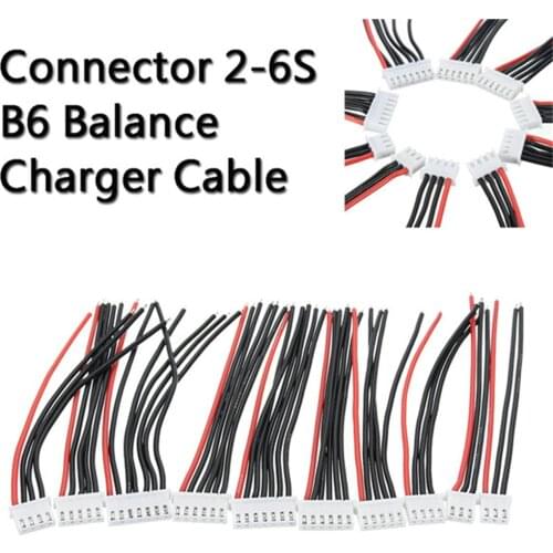 5Pcs JST XH 2s 3s 4s 5s 6s Battery Balance Charger Plug Line/Wire/Connector Cable 100mm JST-XH Balancer Cables