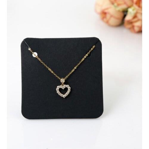 5000pcs 5x5cm Black White Brown Paper Square Jewelry Display Packaging Card Jewelry/Necklace Display Cards Free Express Shipping