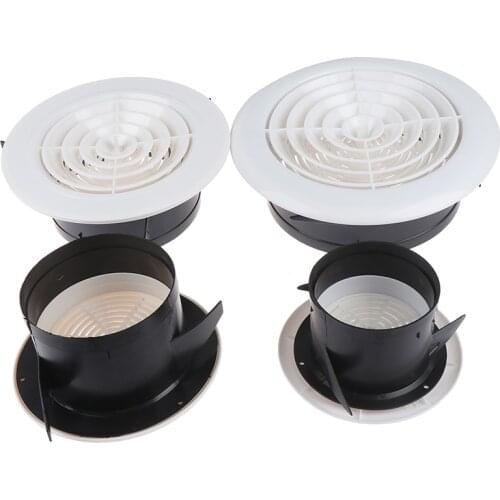 75mm 100mm 3~8 ''Adjustable Ventilation Grilles Grid Air Vent Round Louver Grille Cover