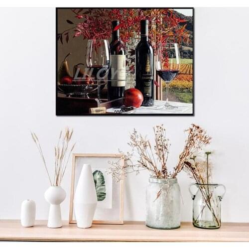 Fruits and Wine Diamond Embroidery Painting Kitchen Decoration Diamond Mosaic Pattern Full Square Diamond Painting Kits TY322