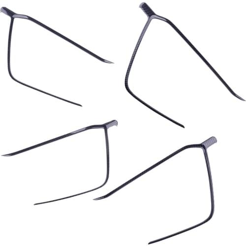 Beler 4pcs Door Handle Armrest Strip Cover Trim Frame fit for Toyota RAV4 2019 2020 Decoration Carbon Fiber Black