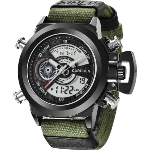 Hot Big Brand Watches Mens Fashion Nylon Band Dual Time Military Army Sports Chronograph Business Watch Relogios Masculinos 2020