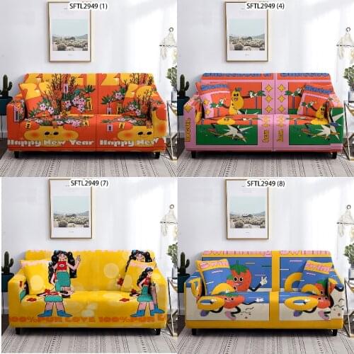 Cartoon anime home furniture living room l shape sofa cover couch cover stretch sofa cover slipcover sofa chair cover sofa cover