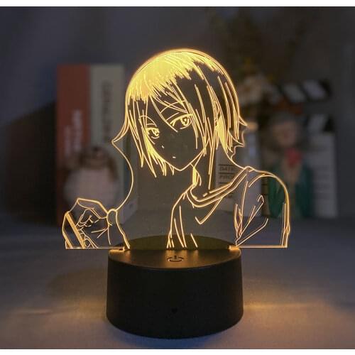 Baby Room Desk Lamp Anime 3D Night Light Kozume Kenma Haikyuu Touch Sensor Nightlight Atmosphere Bluetooth Control Kids Gift