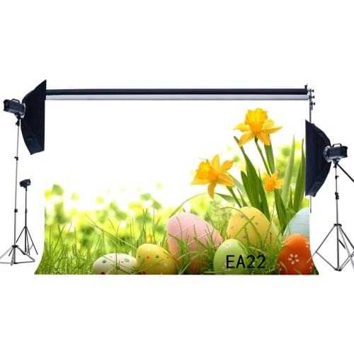 Photography Backdrops Easter Eggs Blooming Flowers Scene Seamless Newborn Baby Toddlers Lover Portraits Background