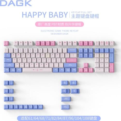 Happy Baby Theme Mechanical Keyboard Keycaps Cherry Height Optional Keycaps Designer by DAGK Transparent MX Switch Keycaps