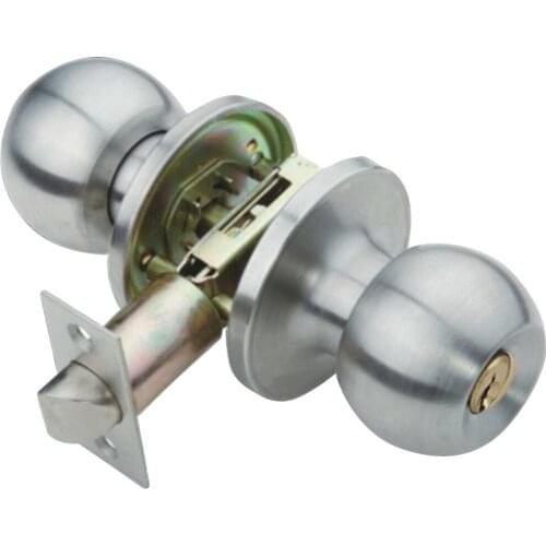 25mm-45mm Stainless Steel Bathroom Round Ball Door Knob Rotation Lock With 3 Key For Bedrooms Living Rooms Bathrooms