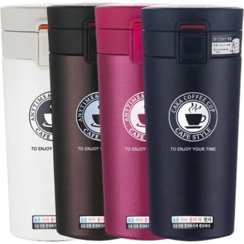 304 Stainless Steel Mug Thermos Vacuum Insulated Travel Tumbler Coffee Mug Cup 380ML Coffee Tea Milk Travel Mug Thermol Bottle