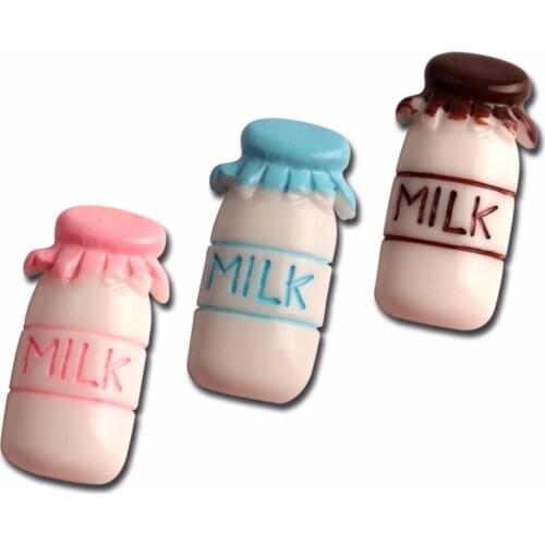 LF 15Pcs Mixed Resin Milk Bottle Decoration Crafts Flatback Cabochon Embellishments For Scrapbooking Diy Accessories