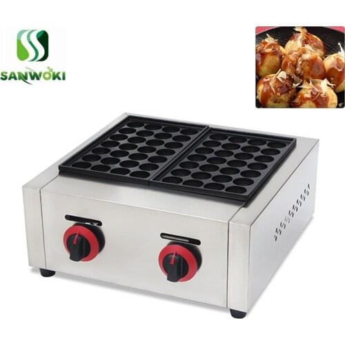 LPG gas type Japanese Takoyaki Pan meatball roasting machine Octopus Small Balls Baking Forms Mold Pan Home Cooking Tools