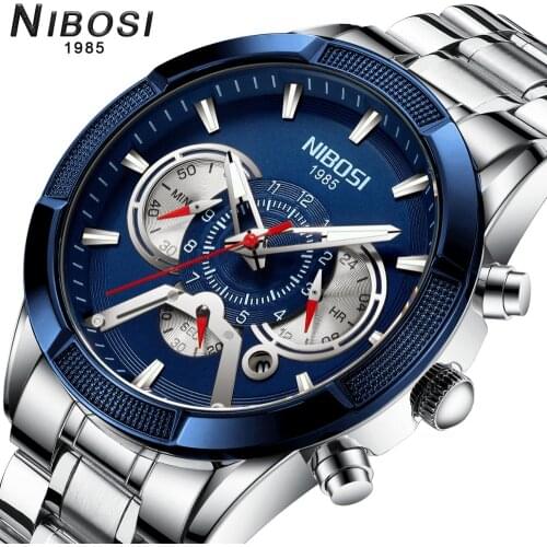 Mens Watch NIBOSI 2020 New Fashion Luxury 30m Waterproof Watches Men Casual Bussiness Quartz Wrist Watch male Relogio Masculino