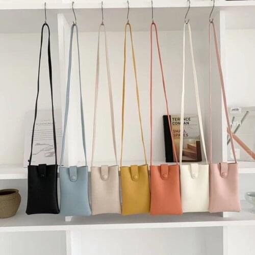 2021 New Womens Bag Female Mini Crossbody Phone Bag PU Leather Youth Shoulder Bag Casual Ladies Purse Bag Whole Sale