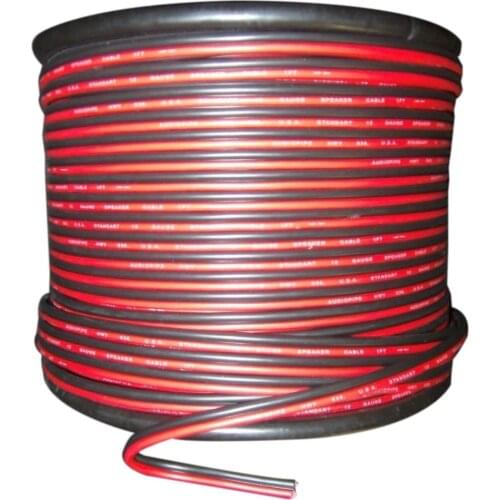 Wholesales item 22 Gauge 15m Red Black Zip Wire AWG Cable Power Ground Stranded Copper Car