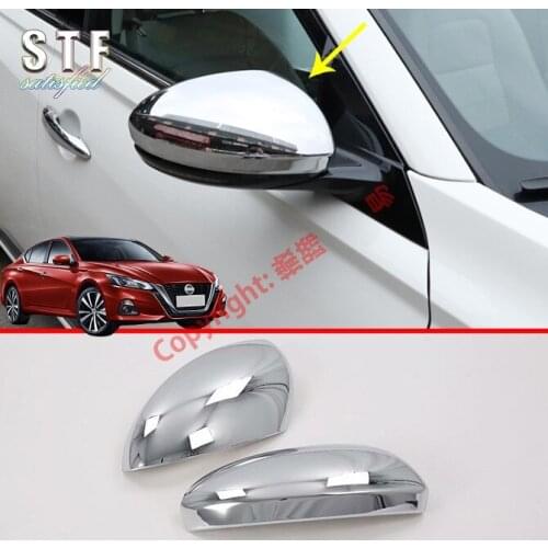 ABS Chrome Car Accessories Side Mirror Cover Trim Rear View Cap Overlay Molding Garnish For Nissan Altima MK7 2019 2020