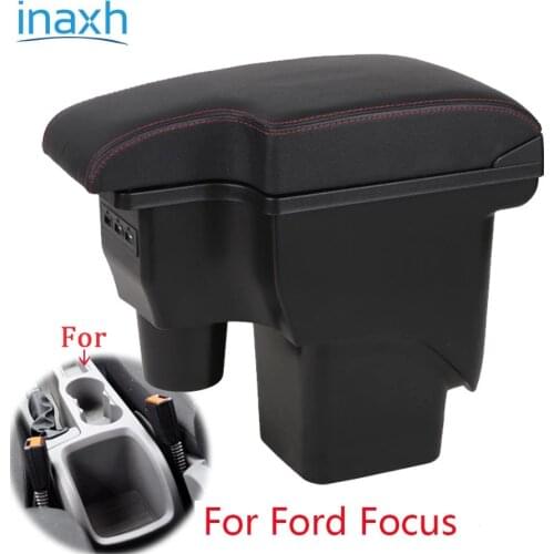 For Ford Focus 2 armrest box For Ford Focus 2 mk2 Car Armrest box car accessories nterior Retrofit parts Center Storage box USB