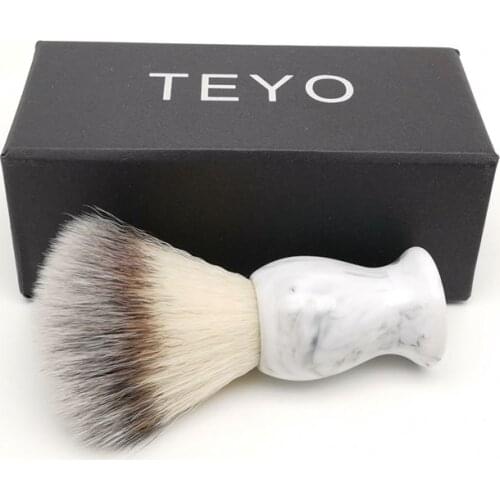 TEYO Landscape Pattern Nylon Shaving Brush With Gift Box Perfect for Man Wet Shave Cream Razor