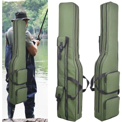 Portable Multifunction Fishing bags 1.3M Foldable Rod Bag Oxford cloth Carrier Fish Pole Tools Storage Bag Case