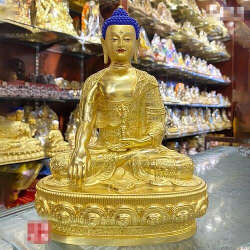 Asia Buddhism home temple Patron saint high grade gilding Vajra Amitayus Tathagata Buddha bless Safety Health good luck