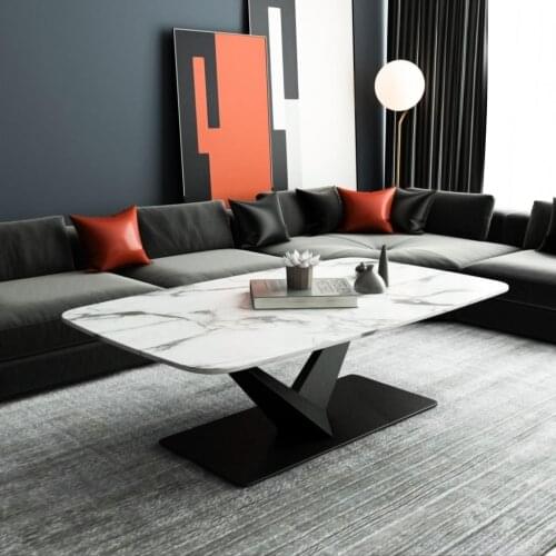 Nordic Luxury Marble Coffee Table Creativity Shape Design Living Room Modern Rectangle Coffee table