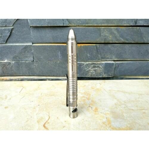 Tactical Pen Self Defense Multifunction Stainless Steel Portable Gel Pen 0.5mm Black Ink Whistle Gift Box Writing EDC Tool