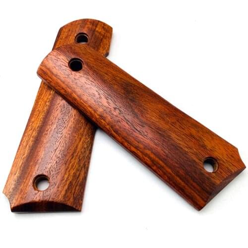 2Pieces Gun 1911 Grips Zambia Red sandalwood Handle Grips Patch Custom Grips CNC Gun Handle Grips